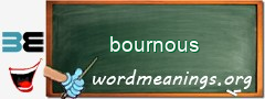 WordMeaning blackboard for bournous
